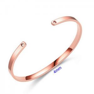 Stainless Steel Rose Gold-plating Bangle - KB168804 -WGDC